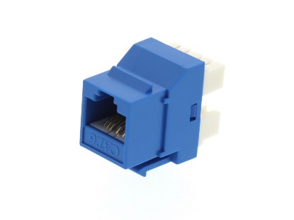 Picture of CAT6 SpeedTerm Keystone Jack 180 Degree 110 UTP - Blue