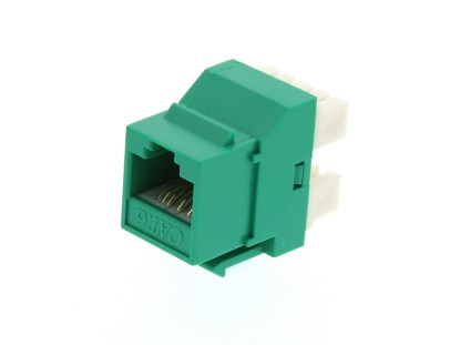 Picture of CAT6 SpeedTerm Keystone Jack 180 Degree 110 UTP - Green