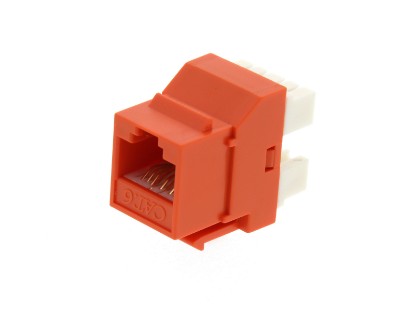 Picture of CAT6 SpeedTerm Keystone Jack 180 Degree 110 UTP - Orange