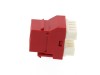 Picture of CAT6 SpeedTerm Keystone Jack 180 Degree 110 UTP - Red