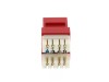 Picture of CAT6 SpeedTerm Keystone Jack 180 Degree 110 UTP - Red