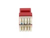 Picture of CAT6 SpeedTerm Keystone Jack 180 Degree 110 UTP - Red