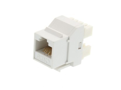 Picture of CAT6 SpeedTerm Keystone Jack 180 Degree 110 UTP - White