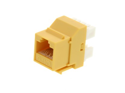 Picture of CAT6 SpeedTerm Keystone Jack 180 Degree 110 UTP - Yellow