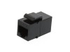 Picture of RJ45 Cat6 Keystone Jack - Pass Through Panel Mount - Black