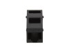 Picture of RJ45 Cat6 Keystone Jack - Pass Through Panel Mount - Black