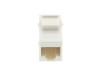 Picture of RJ45 Cat6 Keystone Jack - Pass Through Panel Mount - White