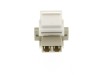 Picture of Fiber Optic Keystone Coupler - LC to LC Multimode Duplex - White