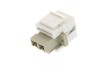 Picture of Fiber Optic Keystone Coupler - LC to LC Multimode Duplex - White