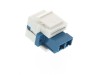 Picture of Fiber Optic Keystone Coupler - LC to LC Singlemode Duplex - White