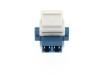 Picture of Fiber Optic Keystone Coupler - LC to LC Singlemode Duplex - White