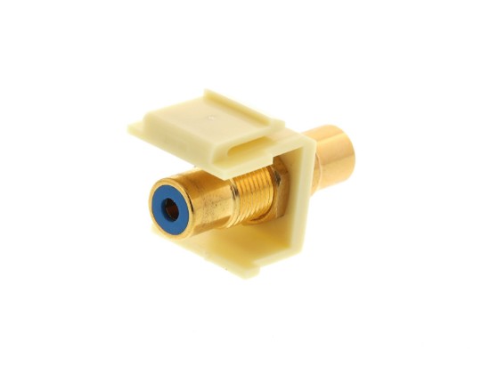 Picture of Feed Through Keystone Jack - RCA (Component / Composite) - Ivory - Color Coded Blue