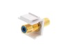 Picture of Feed Through Keystone Jack - RCA (Component / Composite) - White - Color Coded Blue