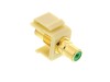 Picture of Feed Through Keystone Jack - RCA (Component / Composite) - Ivory - Color Coded Green