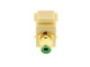 Picture of Feed Through Keystone Jack - RCA (Component / Composite) - Ivory - Color Coded Green