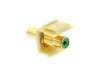 Picture of Feed Through Keystone Jack - RCA (Component / Composite) - Ivory - Color Coded Green