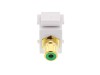 Picture of Feed Through Keystone Jack - RCA (Component / Composite) - White - Color Coded Green