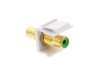 Picture of Feed Through Keystone Jack - RCA (Component / Composite) - White - Color Coded Green