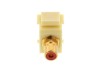 Picture of Feed Through Keystone Jack - RCA (Component / Composite) - Ivory - Color Coded Red