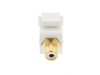 Picture of Feed Through Keystone Jack - RCA (Component / Composite) - White - Color Coded White