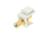 Picture of Feed Through Keystone Jack - RCA (Component / Composite) - White - Color Coded White