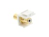 Picture of Feed Through Keystone Jack - RCA (Component / Composite) - White - Color Coded White