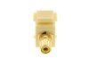 Picture of Feed Through Keystone Jack - RCA (Component / Composite) - Ivory - Color Coded Yellow