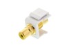 Picture of Feed Through Keystone Jack - RCA (Component / Composite) - White - Color Coded Yellow