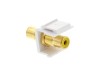 Picture of Feed Through Keystone Jack - RCA (Component / Composite) - White - Color Coded Yellow