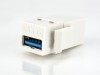 Picture of USB 3.0/2.0 A Female to A Female Keystone Coupler - White