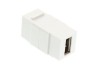 Picture of USB 2.0 A Female to A Female Keystone Coupler - White