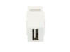 Picture of USB 2.0 A Female to A Female Keystone Coupler - White