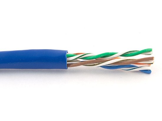 Picture of Cat5e Stranded Riser UTP 350Mhz Network Cable - Blue - 1000 FT