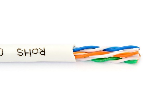 Picture of Cat5e Stranded Riser UTP 350Mhz Network Cable - White - 1000 FT