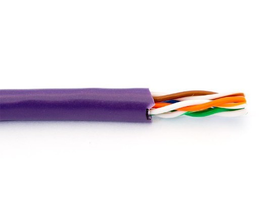 Picture of Cat6 Stranded Riser UTP 550Mhz Network Cable - Purple - 1000 FT