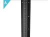 Picture of 2-Post Free Standing Open Frame Network Relay Rack - 47U, M6 Cage Nut Rails