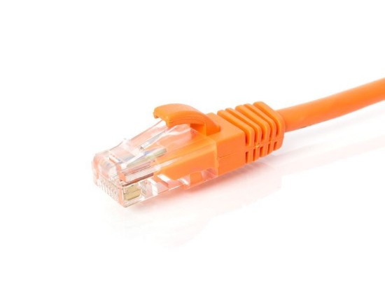 Picture of CAT5e Patch Cable - 2 FT, Orange, Booted