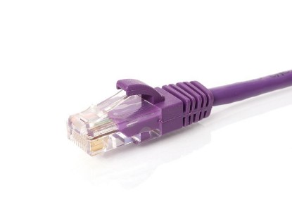 Picture of CAT5e Patch Cable - 15 FT, Purple, Booted