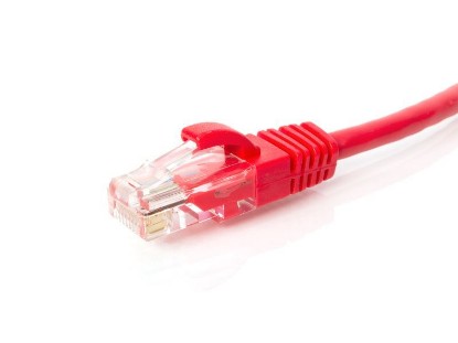Picture of CAT5e Patch Cable - 10 FT, Red, Booted