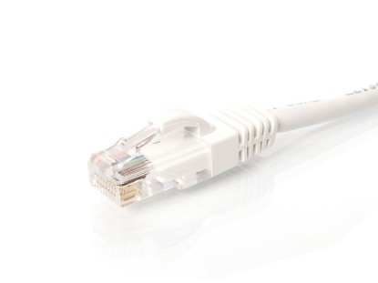 Picture of CAT5e Patch Cable - 7 FT, White, Booted