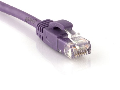Picture of CAT6 Patch Cable - 7 FT, Purple, Booted
