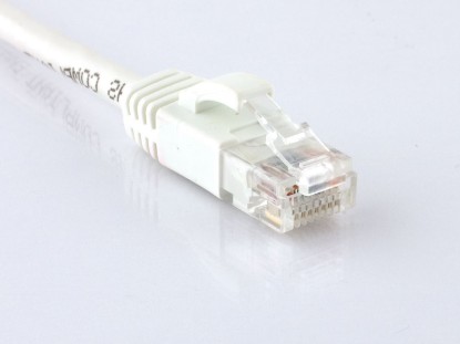 Picture of CAT6 Patch Cable - 2 FT, White, Booted