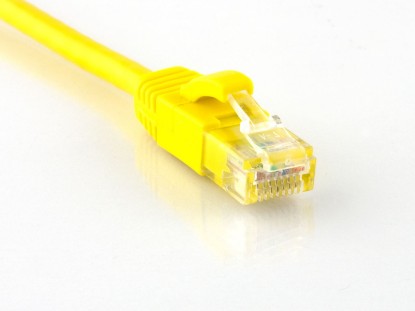 Picture of CAT6 Patch Cable - 2 FT, Yellow, Booted