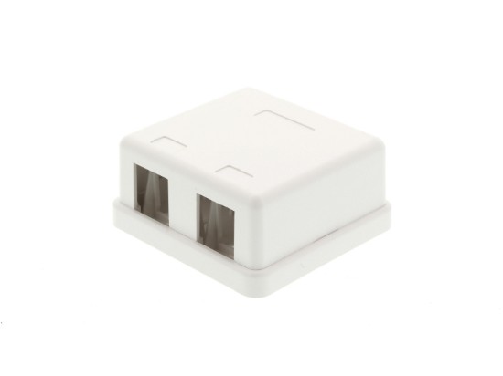 Picture of 2 Port Surface Mount Box - White