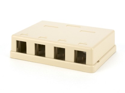 Picture of 4 Port Surface Mount Box - Ivory