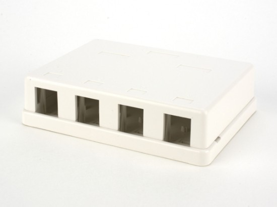 Picture of 4 Port Surface Mount Box - White