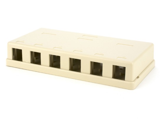 Picture of 6 Port Surface Mount Box - Ivory