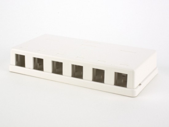 Picture of 6 Port Surface Mount Box - White