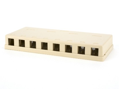 Picture of 8 Port Surface Mount Box - Ivory