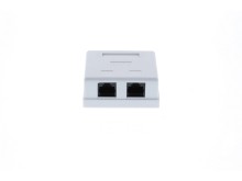 Picture of Surface Mount Box with CAT5e 110 Punch Down Terminals -Dual  RJ45 - 8 Conductor